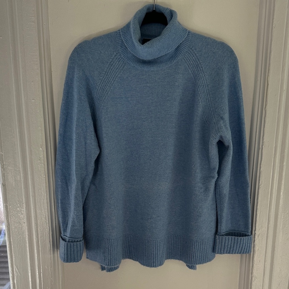 J. Crew Soft Blue Cowl Neck Sweater